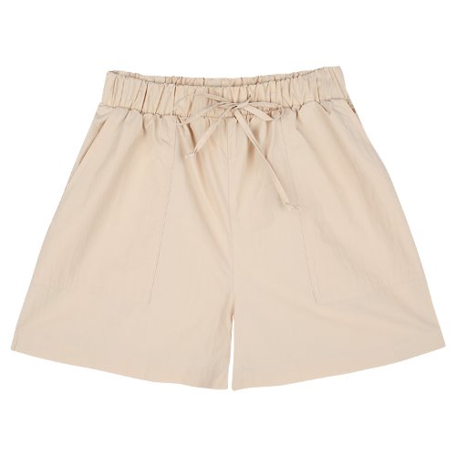iuw781 nylon banding shorts (beige)