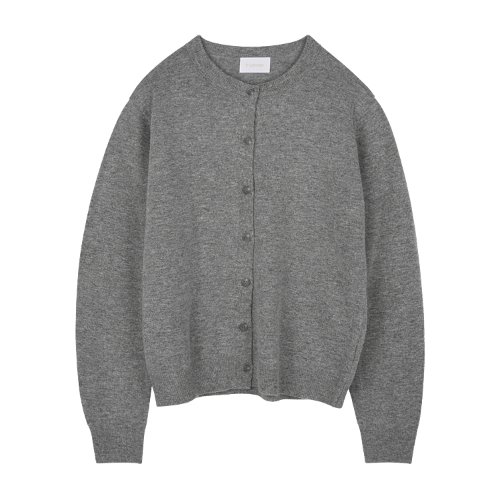 iuw940 simple rounded cardigan (grey)