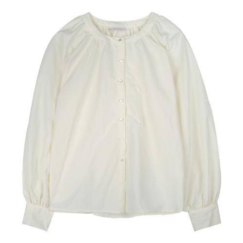 iuw1078 crispy round blouse (ivory)