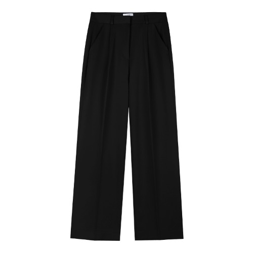 iuw1222 rosy straight long slacks (black)
