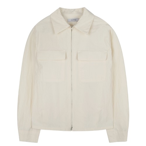 iuw1226 zipper shirts jacket (ivory)