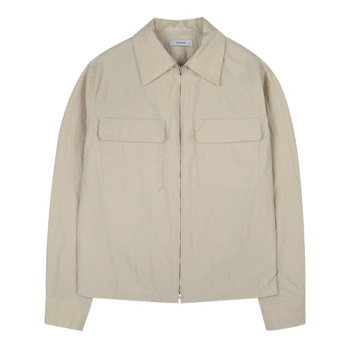 iuw1227 zipper shirts jacket (beige)