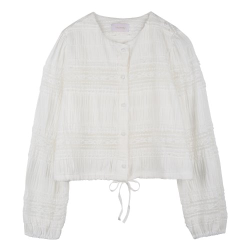 iuw647 pure crop laced blouse (ivory)